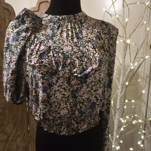 Floral Ruffle Women's Top